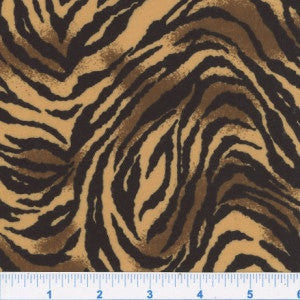 Flannel fitted crib sheet, tiger print.