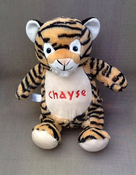 Personalized stuffed animal, birth stats or name, tiger,  cubbies
